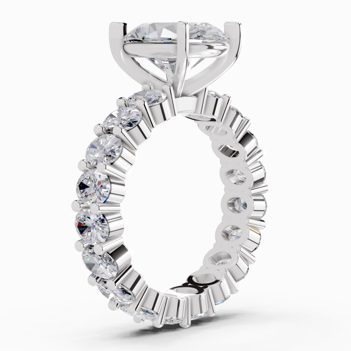 Stunning Oval Eternity Diamond Ring