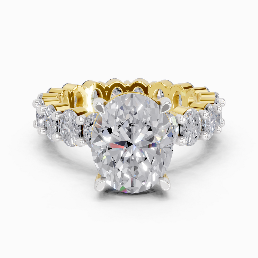 Stunning Oval Eternity Diamond Ring