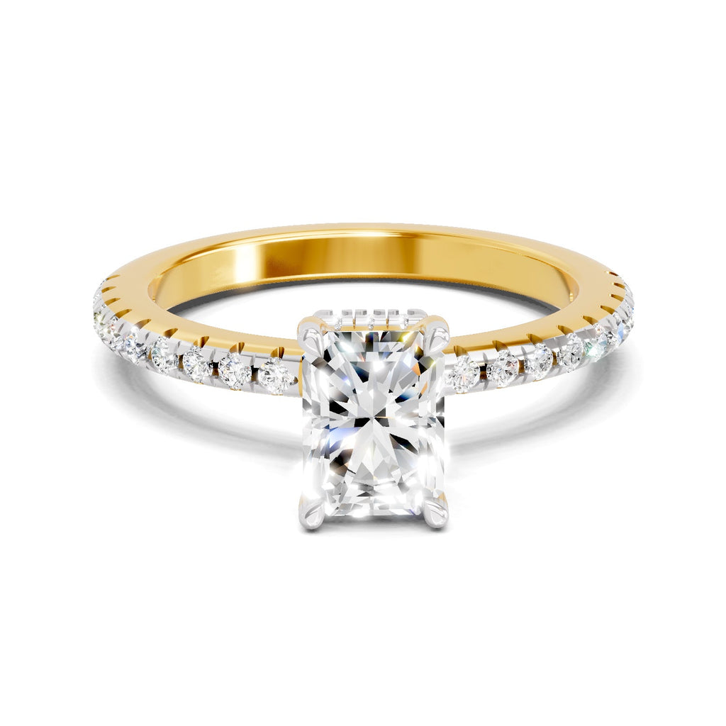 Glistening Emerald-Cut Solitaire Diamond Ring