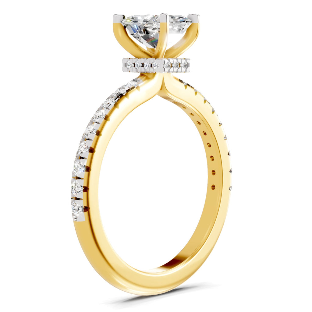 Glistening Emerald-Cut Solitaire Diamond Ring