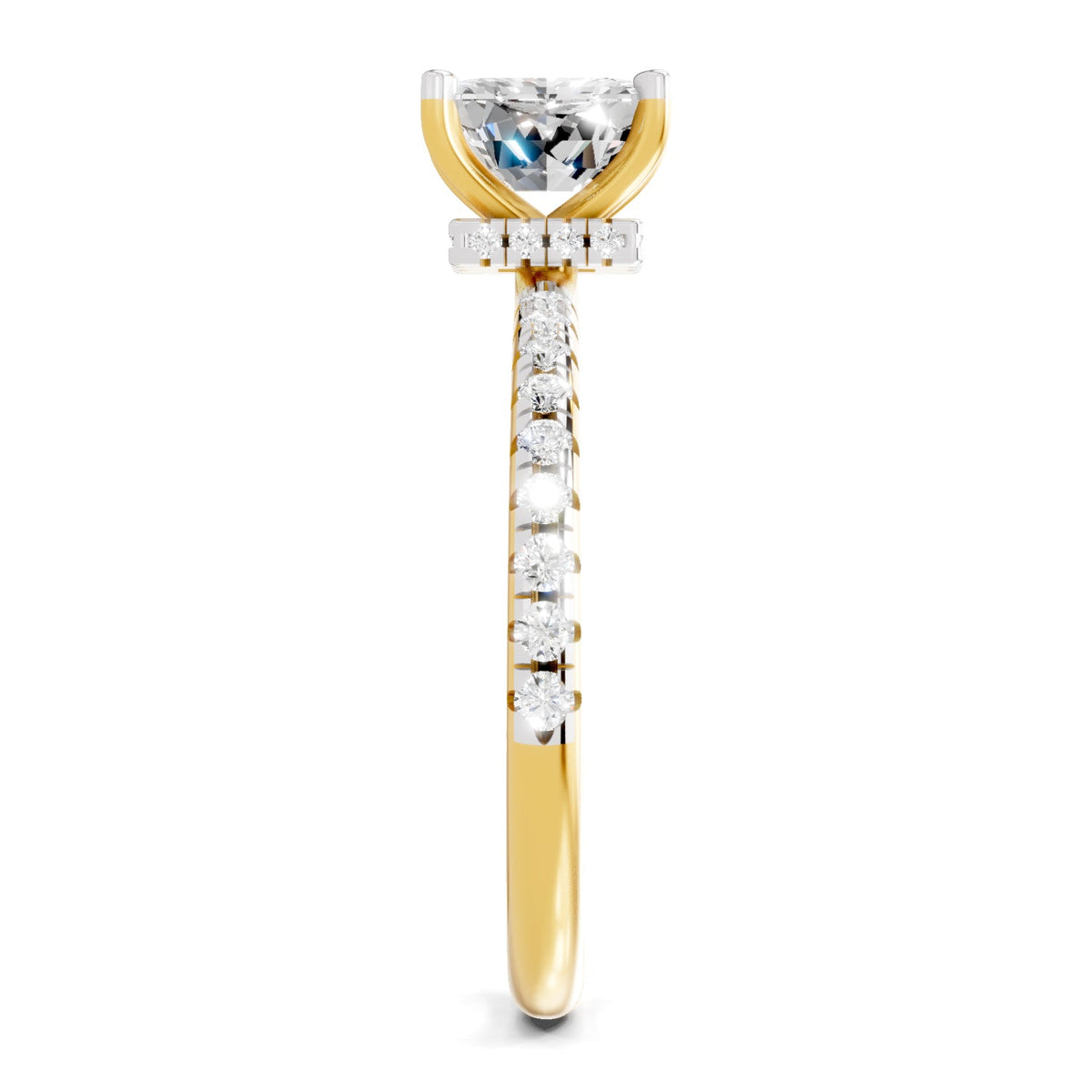 Glistening Emerald-Cut Solitaire Diamond Ring