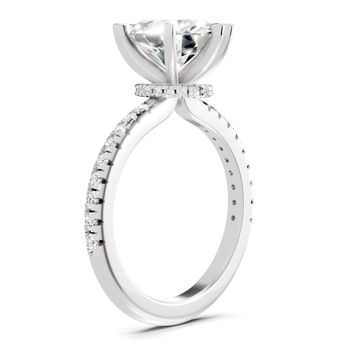 Stunning Oval Solitaire Diamond Ring