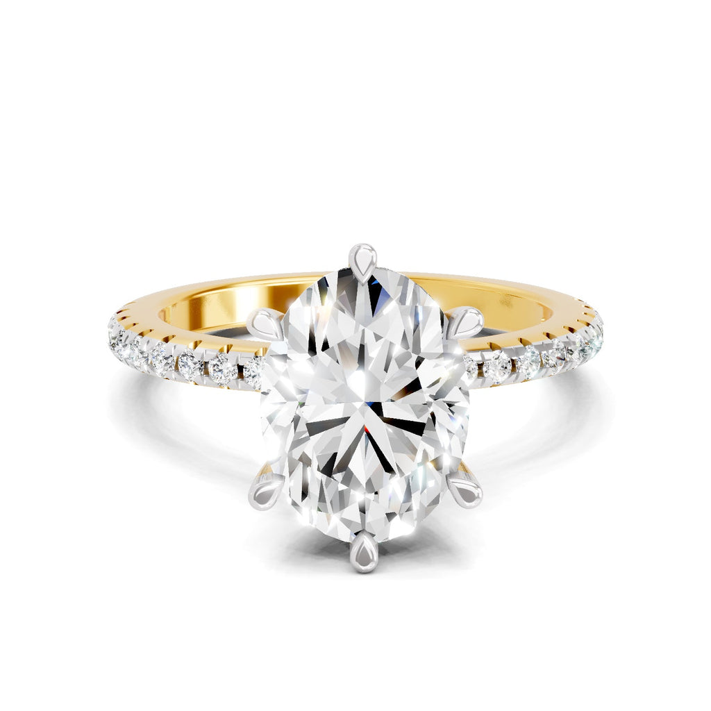Stunning Oval Solitaire Diamond Ring