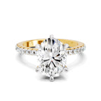 Stunning Oval Solitaire Diamond Ring