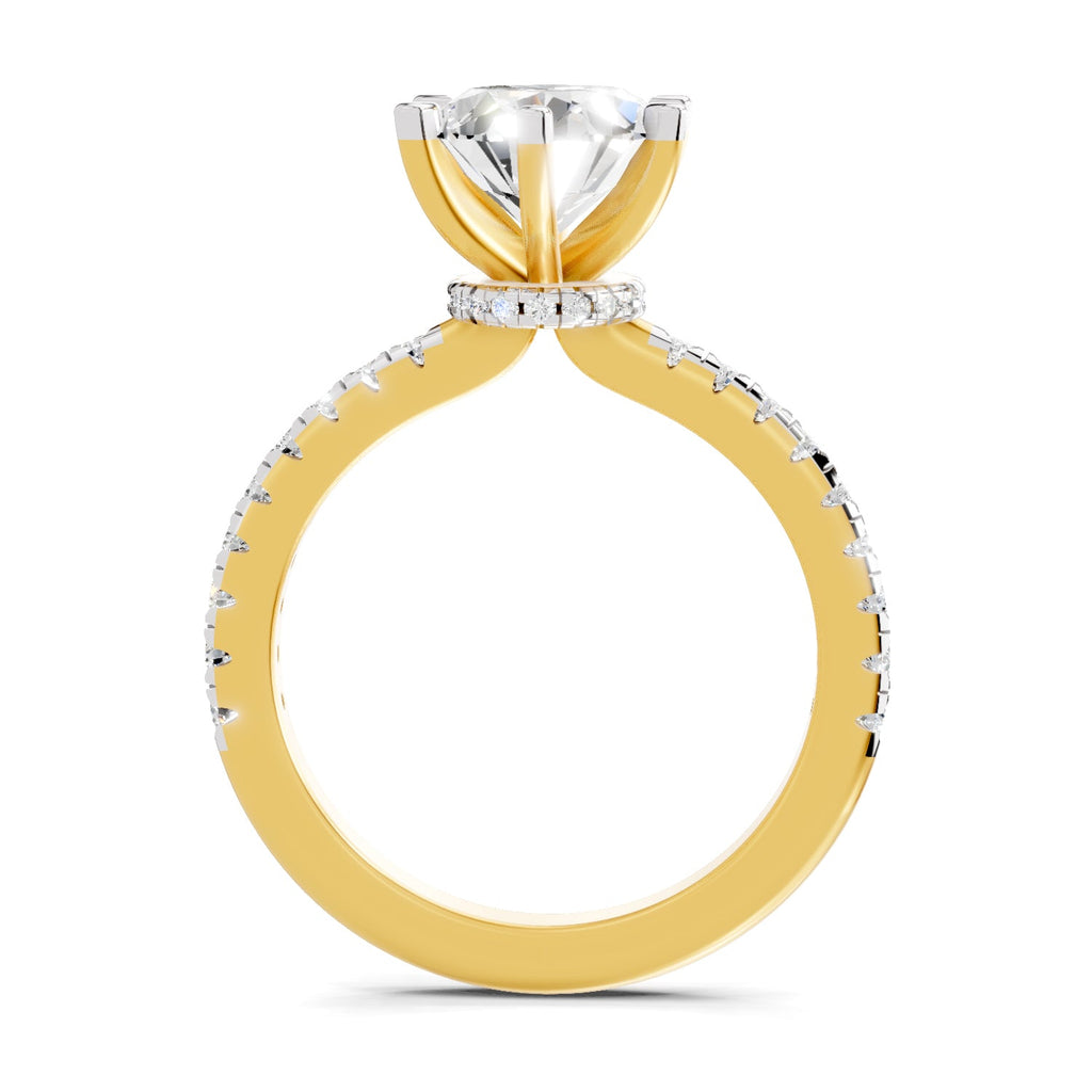 Stunning Oval Solitaire Diamond Ring