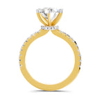 Stunning Oval Solitaire Diamond Ring