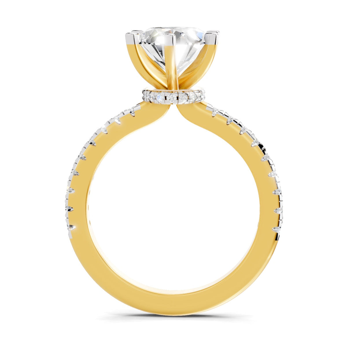 Stunning Oval Solitaire Diamond Ring