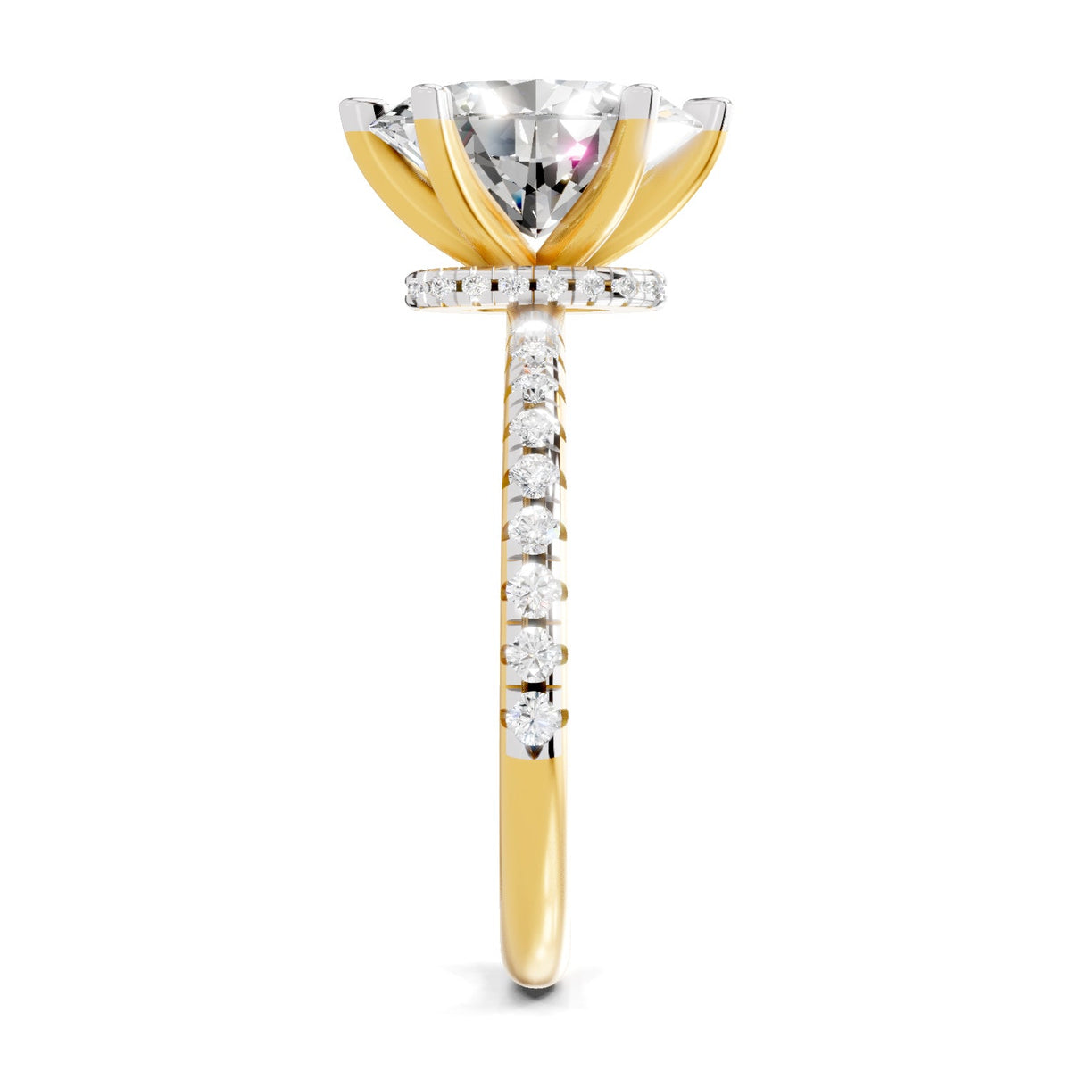 Stunning Oval Solitaire Diamond Ring