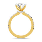 Elegant Oval Solitaire Diamond Ring