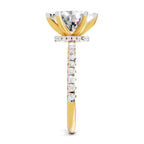 Elegant Oval Solitaire Diamond Ring