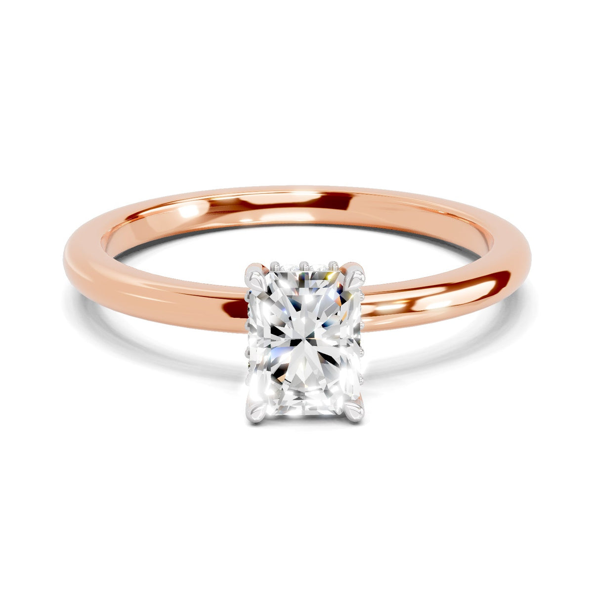 Radiant Emerald-Cut Solitaire Diamond Ring