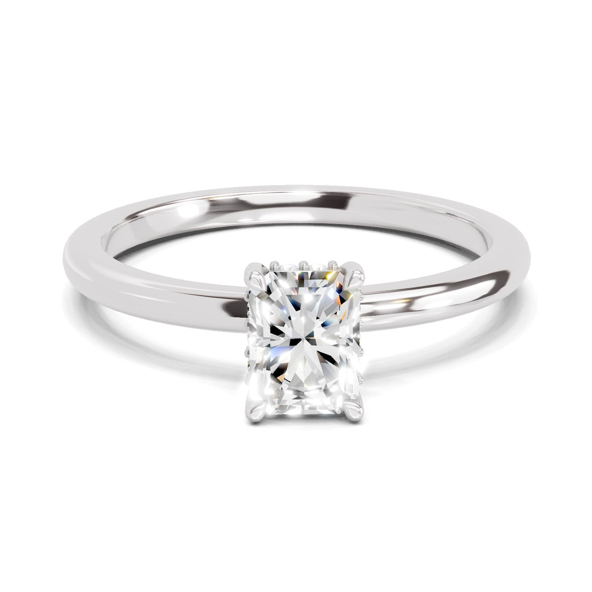 Radiant Emerald-Cut Solitaire Diamond Ring