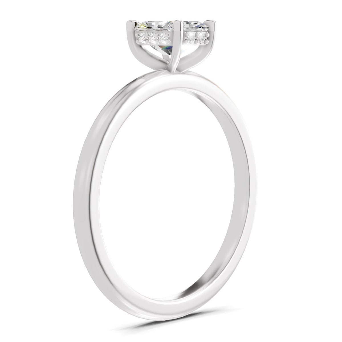 Radiant Emerald-Cut Solitaire Diamond Ring