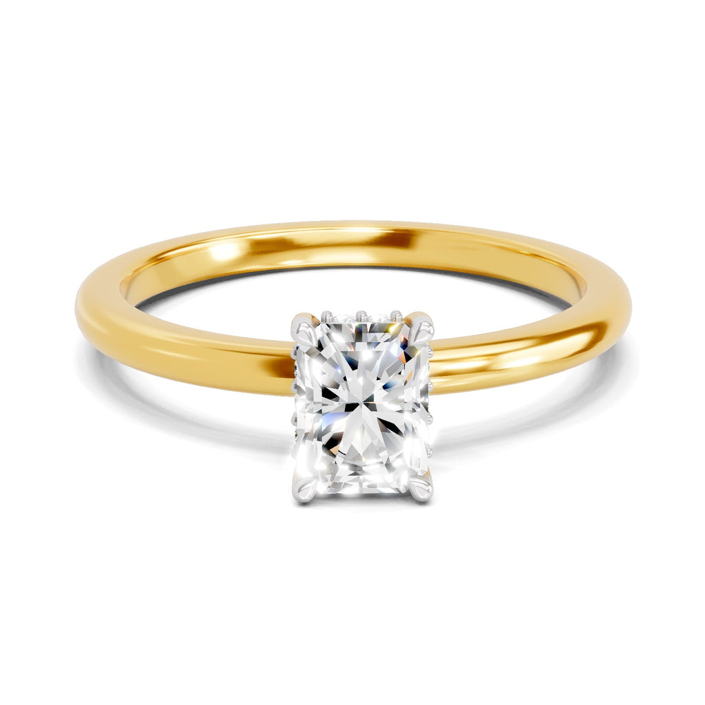 Radiant Emerald-Cut Solitaire Diamond Ring