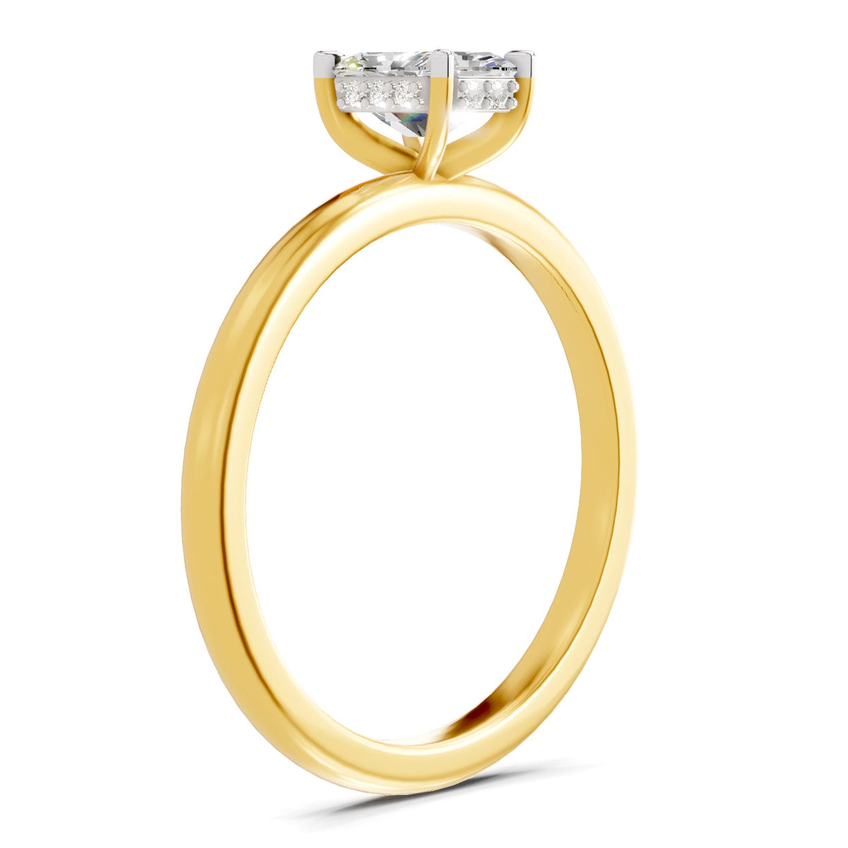 Radiant Emerald-Cut Solitaire Diamond Ring