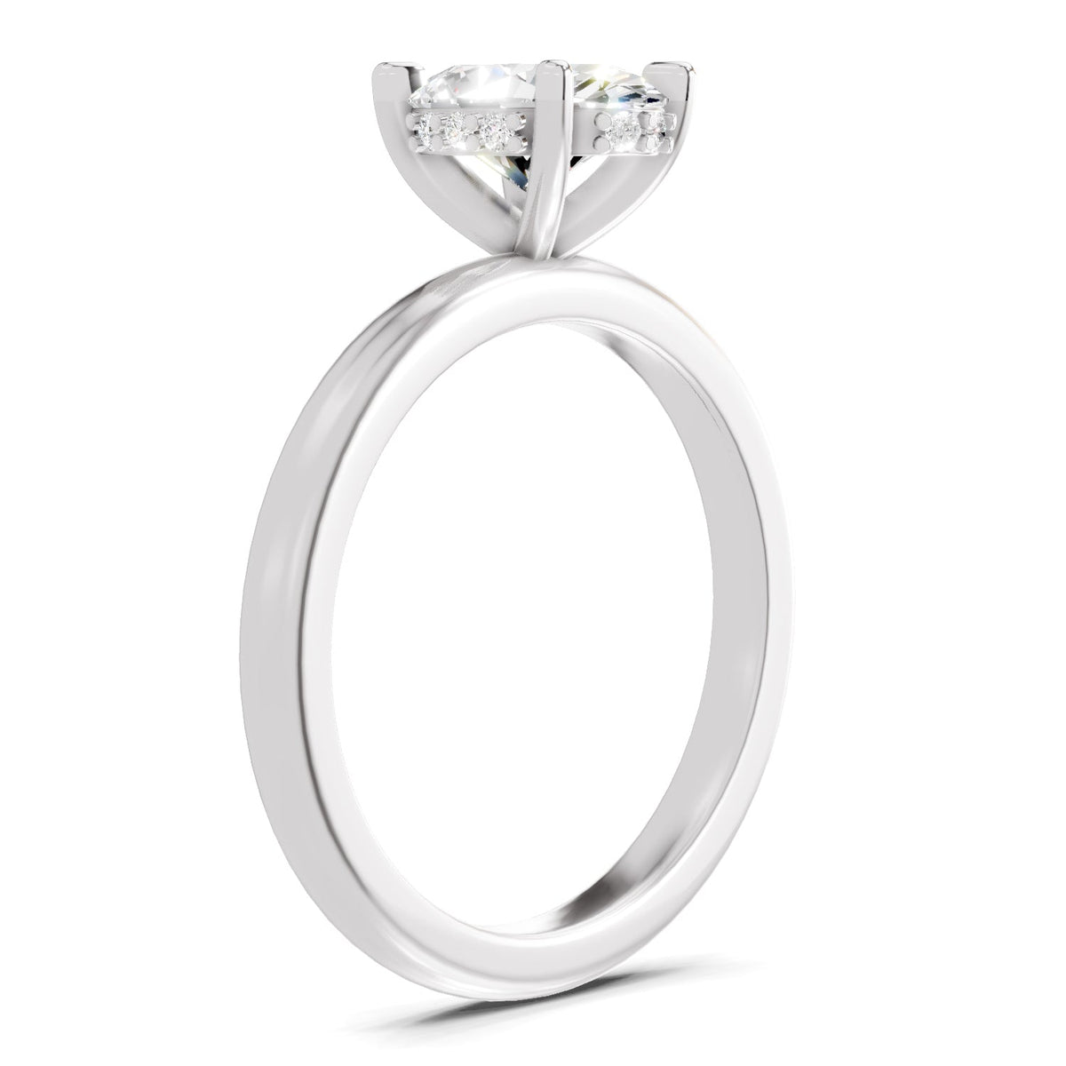 Celestial Oval Solitaire Diamond Ring