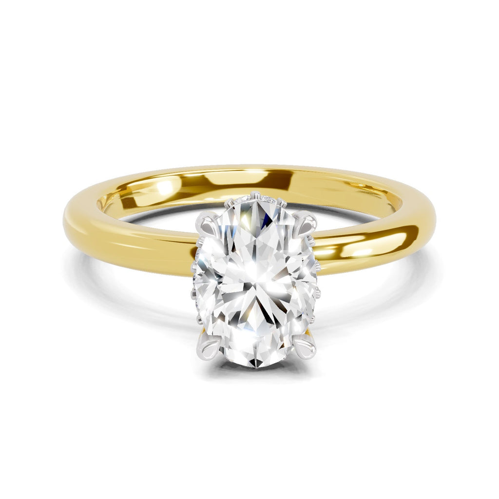 Celestial Oval Solitaire Diamond Ring