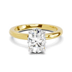 Celestial Oval Solitaire Diamond Ring