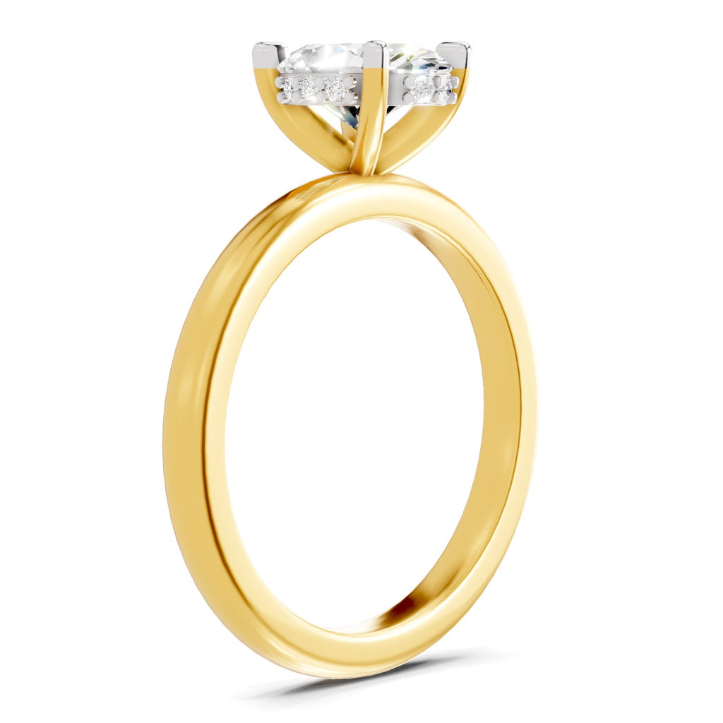 Celestial Oval Solitaire Diamond Ring