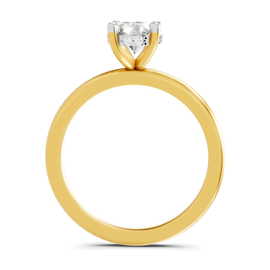 Celestial Oval Solitaire Diamond Ring