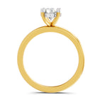 Celestial Oval Solitaire Diamond Ring