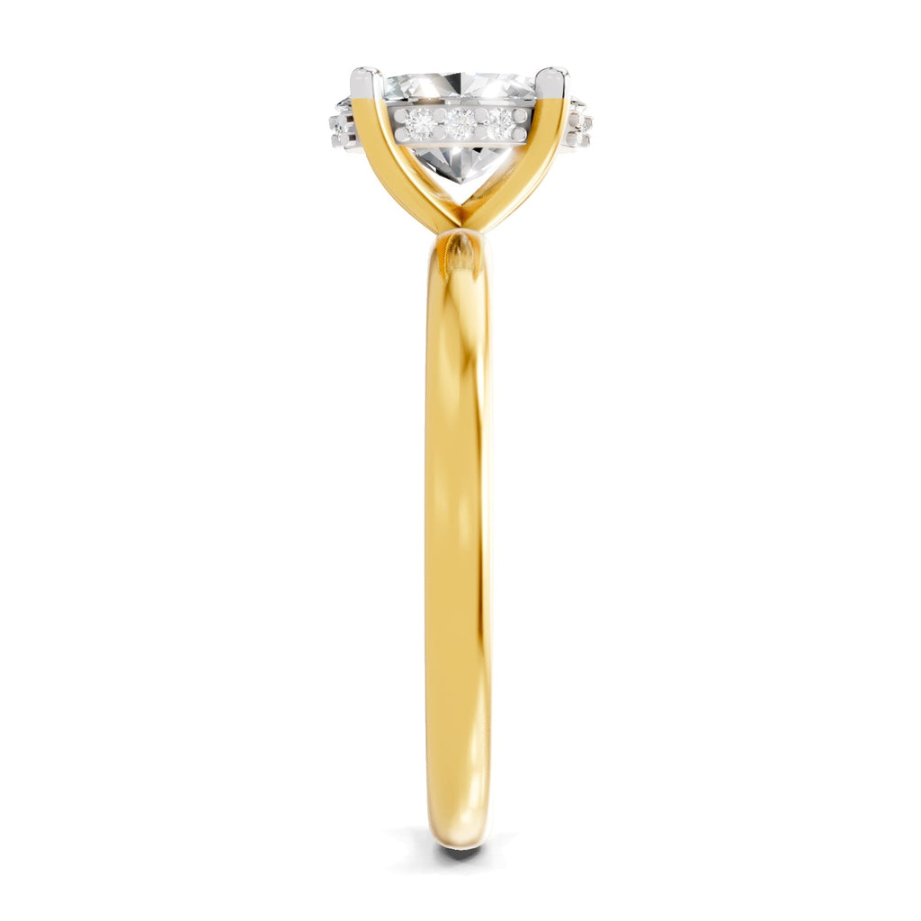Celestial Oval Solitaire Diamond Ring