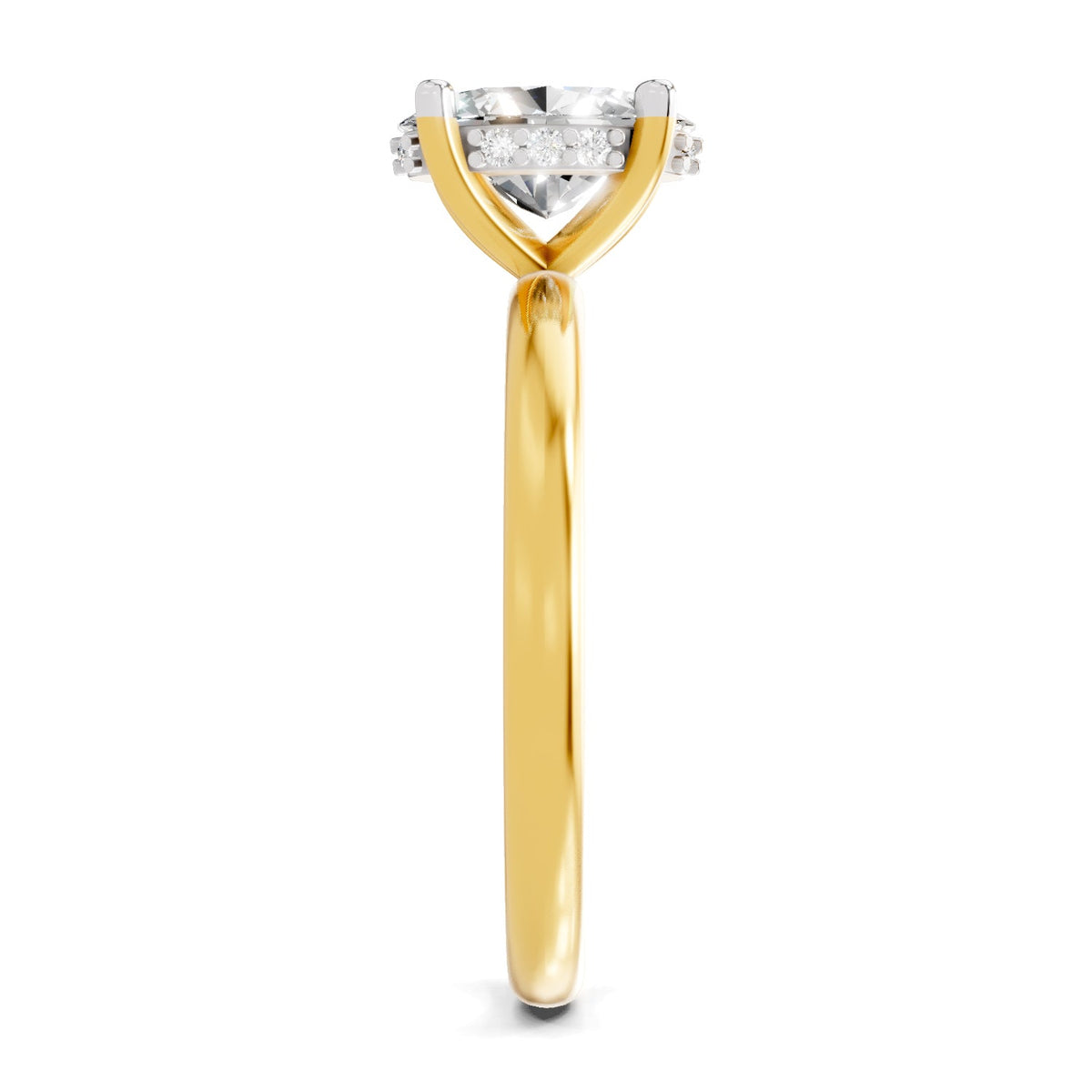 Celestial Oval Solitaire Diamond Ring