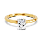 Sparkling Radiant-Cut Solitaire Diamond Ring