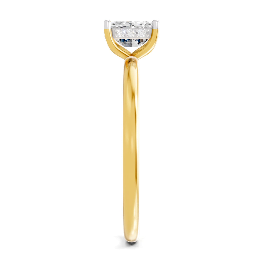 Sparkling Radiant-Cut Solitaire Diamond Ring