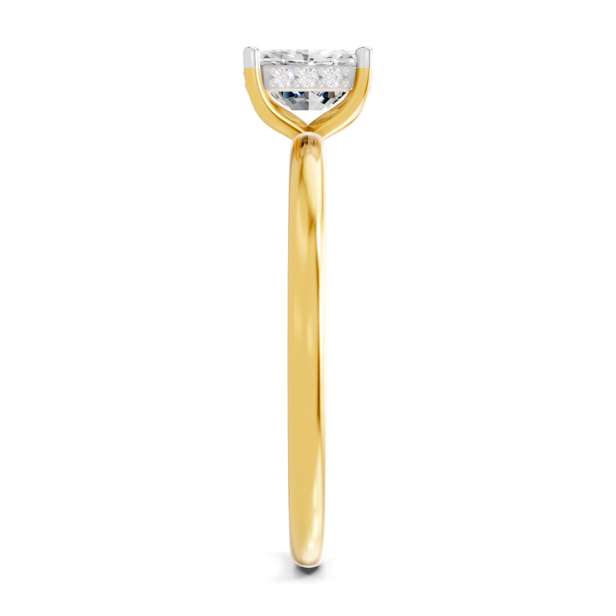 Sparkling Radiant-Cut Solitaire Diamond Ring
