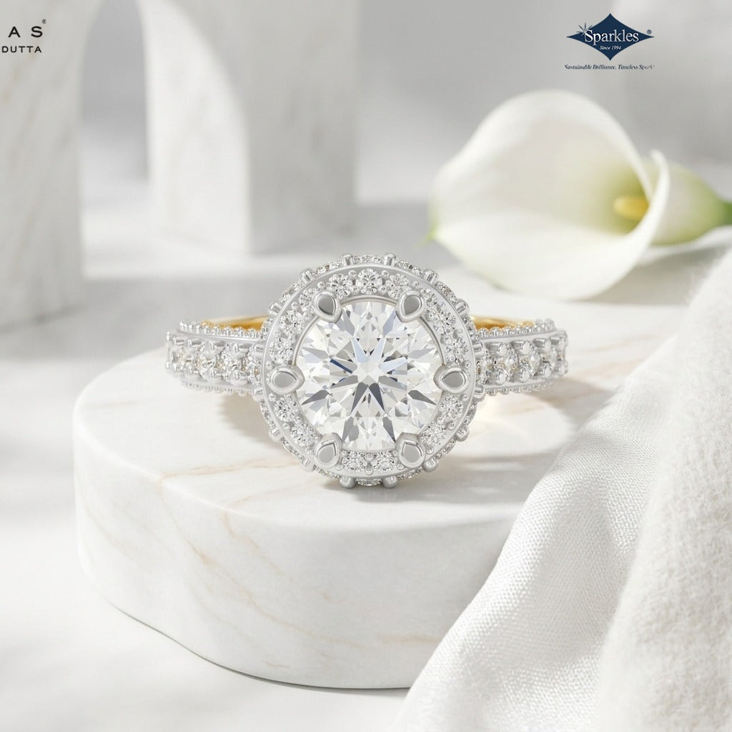 Arias by Lara Dutta Gleaming Halo Diamond Ring
