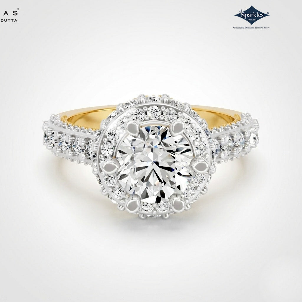 Arias by Lara Dutta Gleaming Halo Diamond Ring