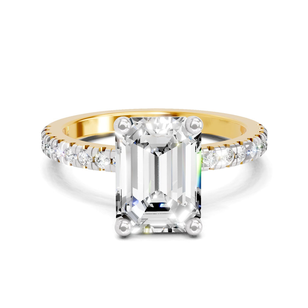 Resplendent Emerald-Cut Diamond Engagement Ring