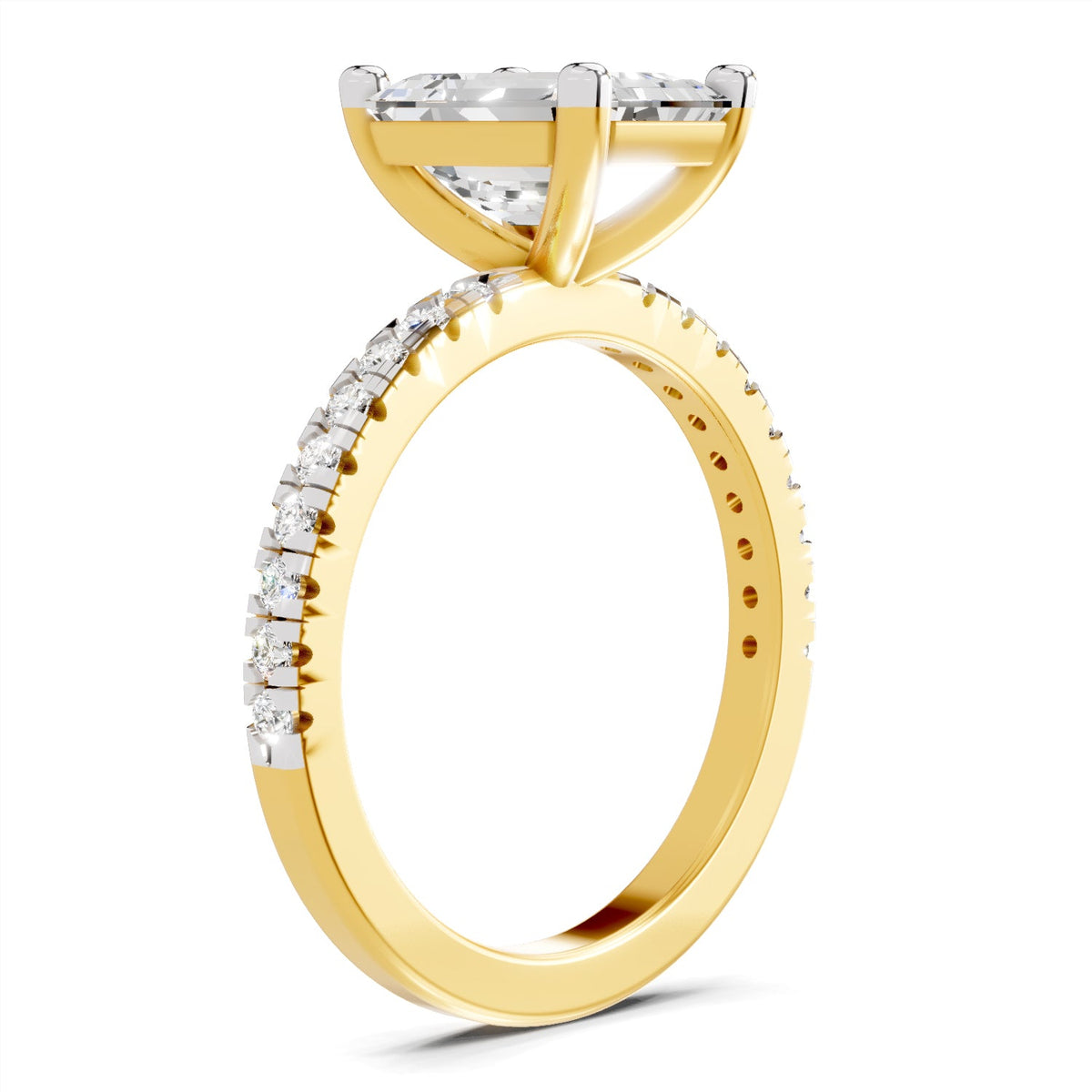 Resplendent Emerald-Cut Diamond Engagement Ring
