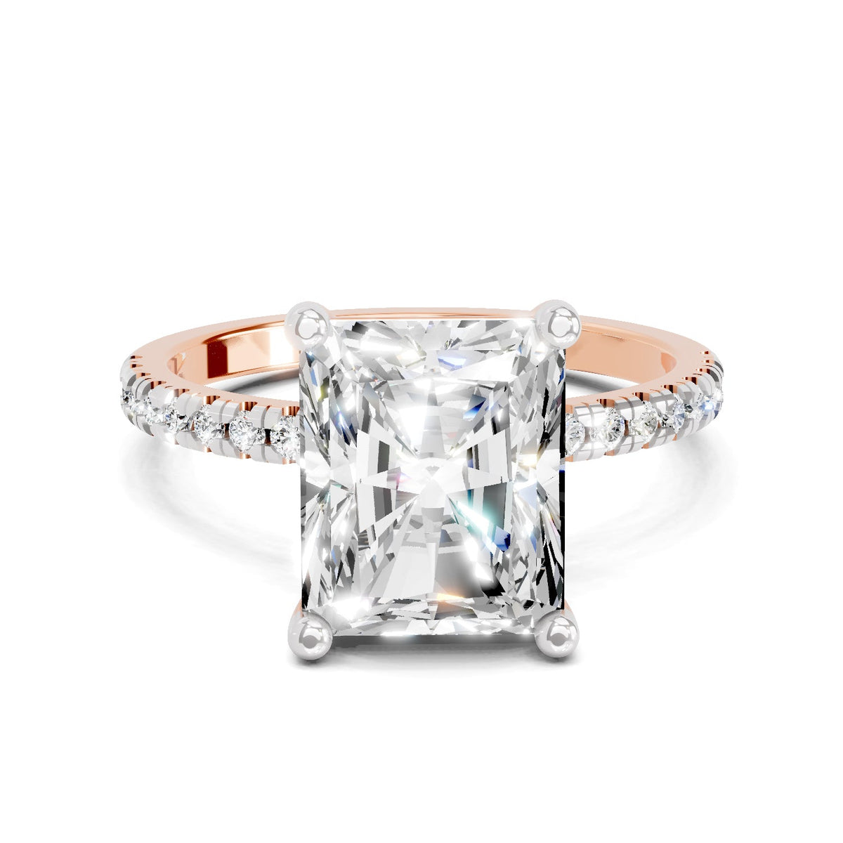 Resplendent Radiant-Cut Solitaire Diamond Ring