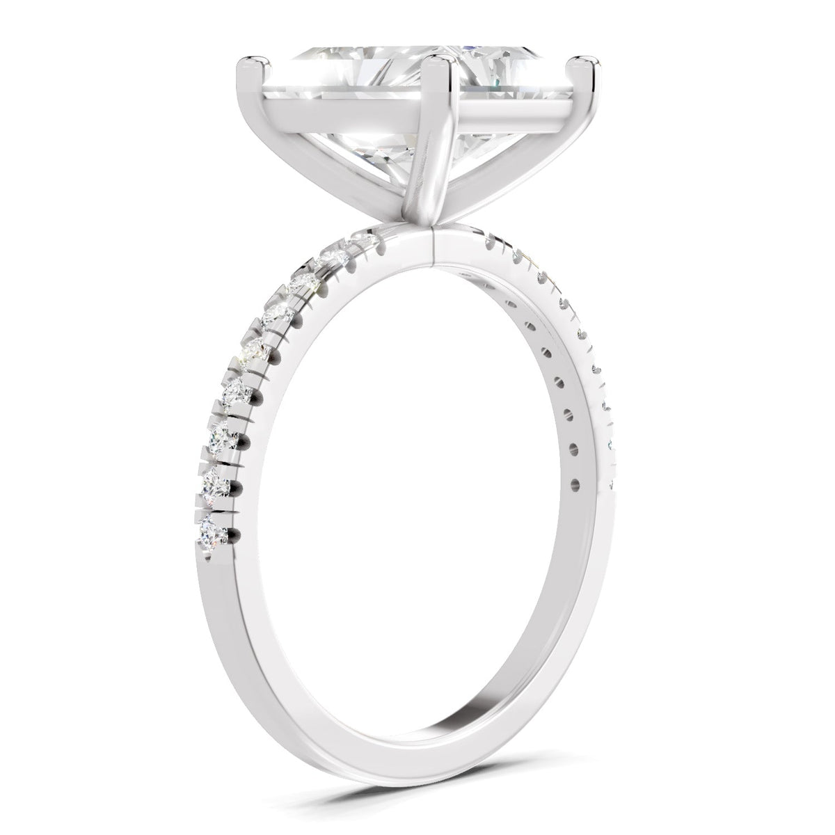Resplendent Radiant-Cut Solitaire Diamond Ring