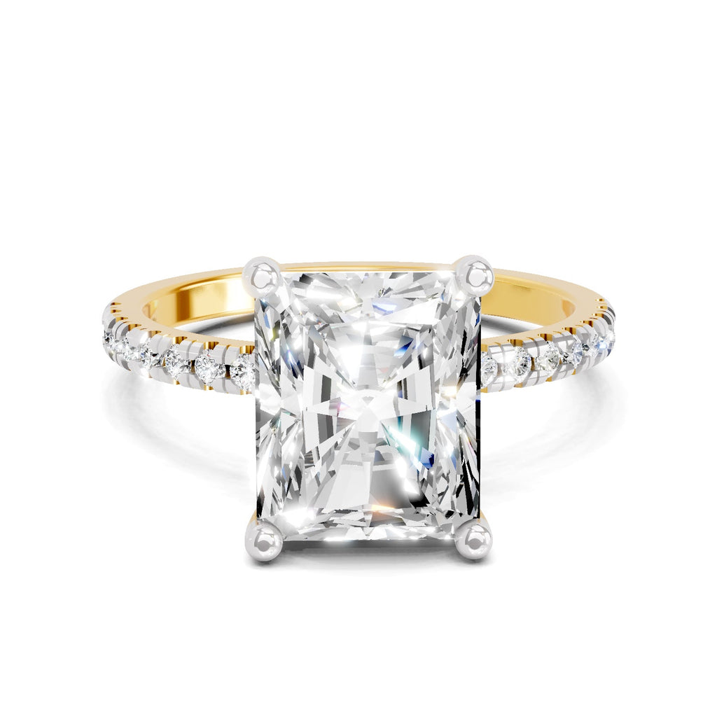 Resplendent Radiant-Cut Solitaire Diamond Ring