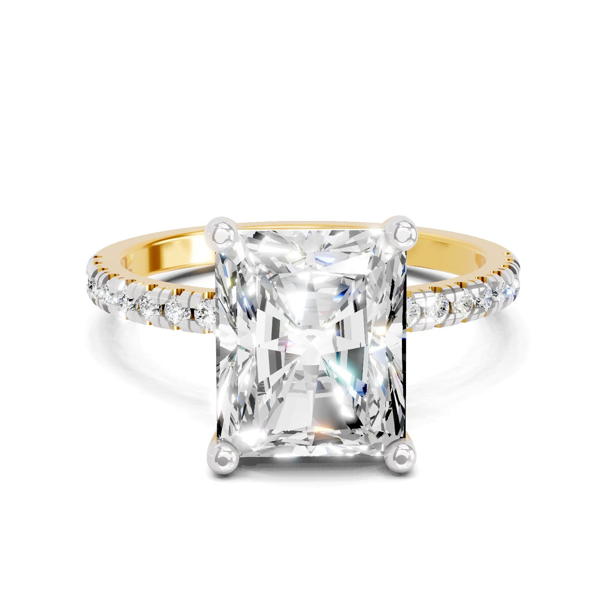 Resplendent Radiant-Cut Solitaire Diamond Ring