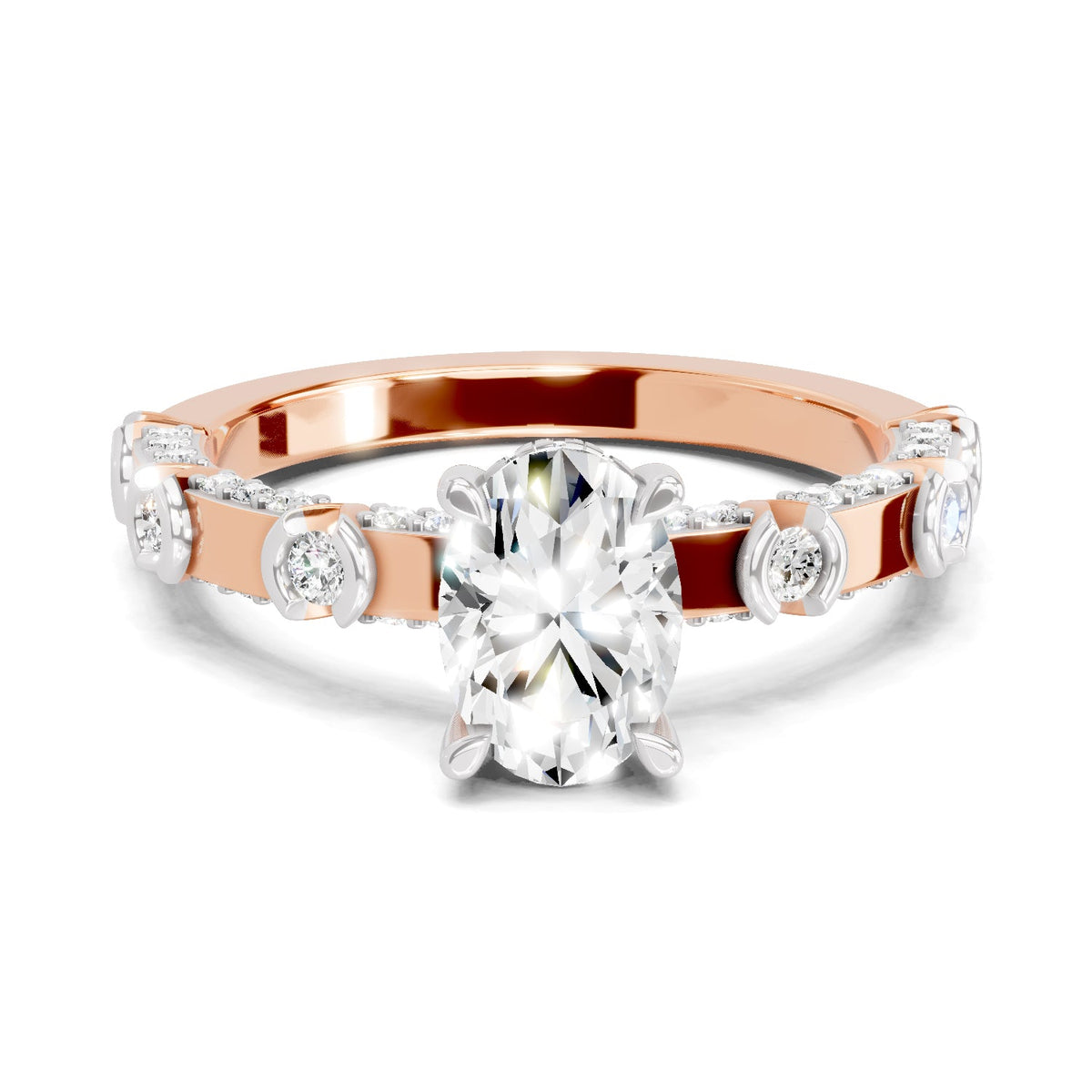 Ethereal Oval Solitaire Diamond Ring