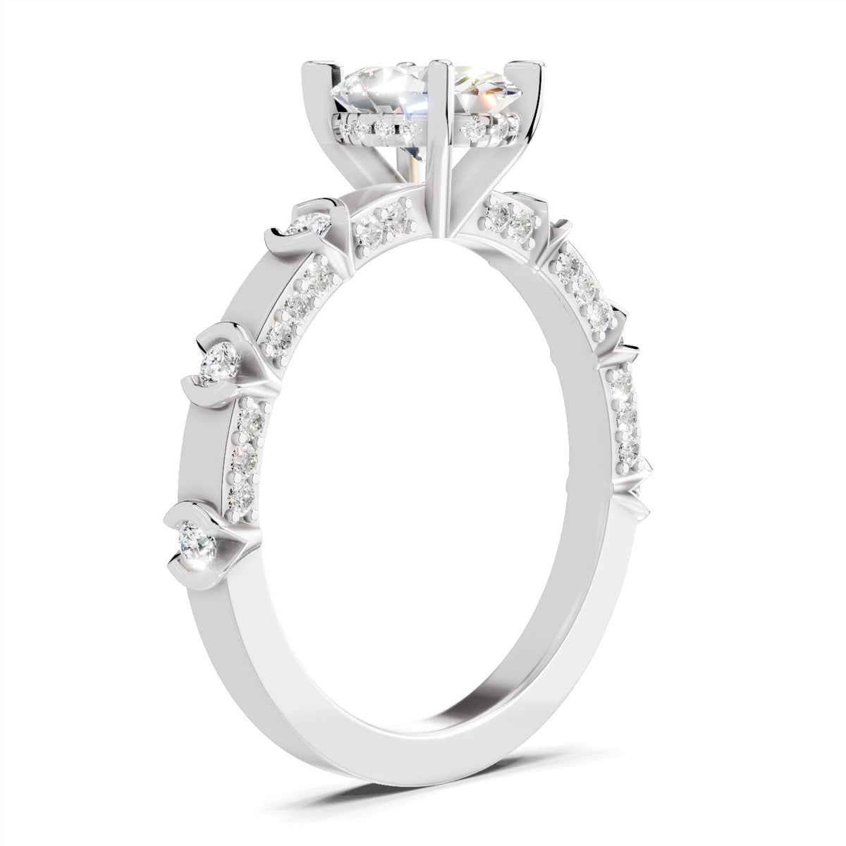 Ethereal Oval Solitaire Diamond Ring