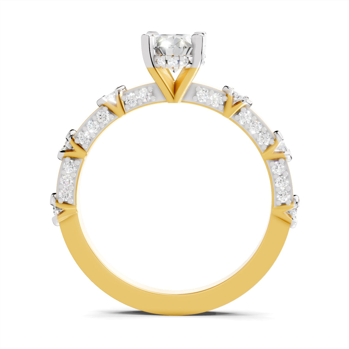 Ethereal Oval Solitaire Diamond Ring
