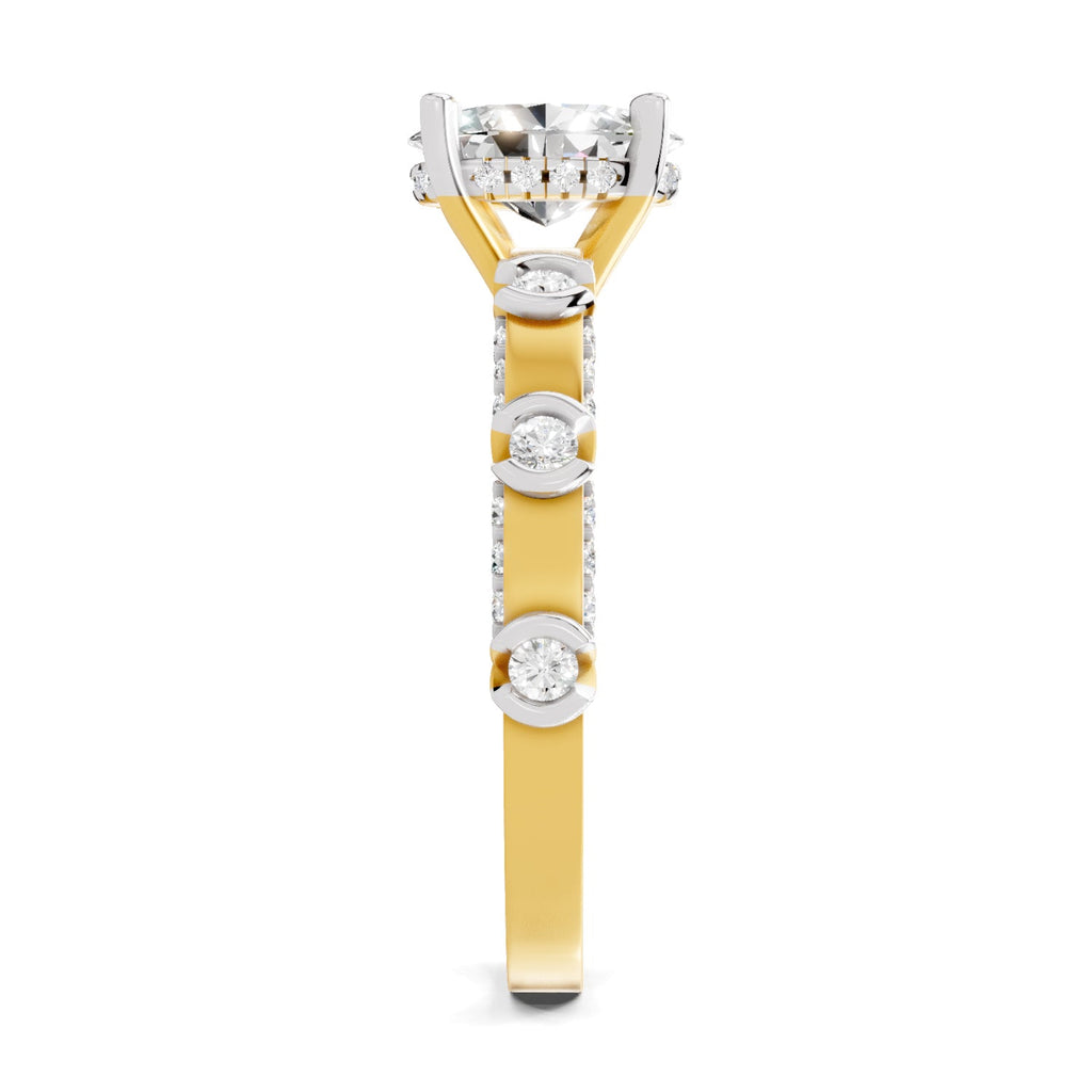 Ethereal Oval Solitaire Diamond Ring