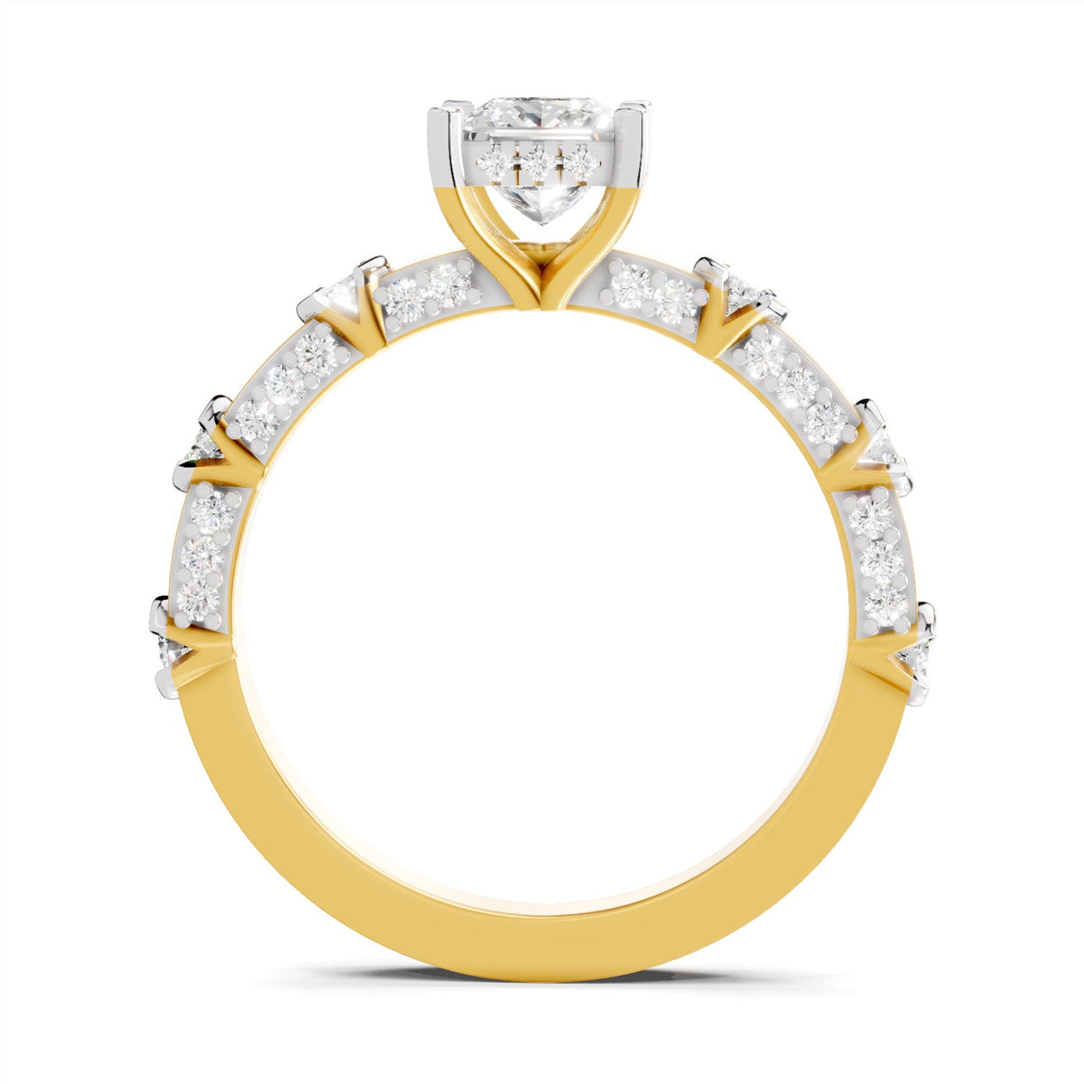 Ethereal Princess-Cut Solitaire Diamond Ring