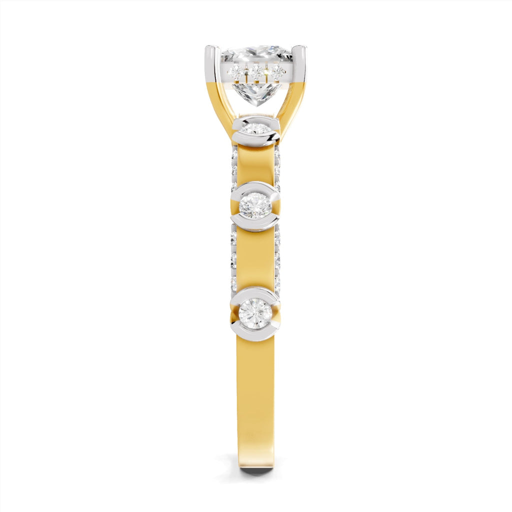 Ethereal Princess-Cut Solitaire Diamond Ring