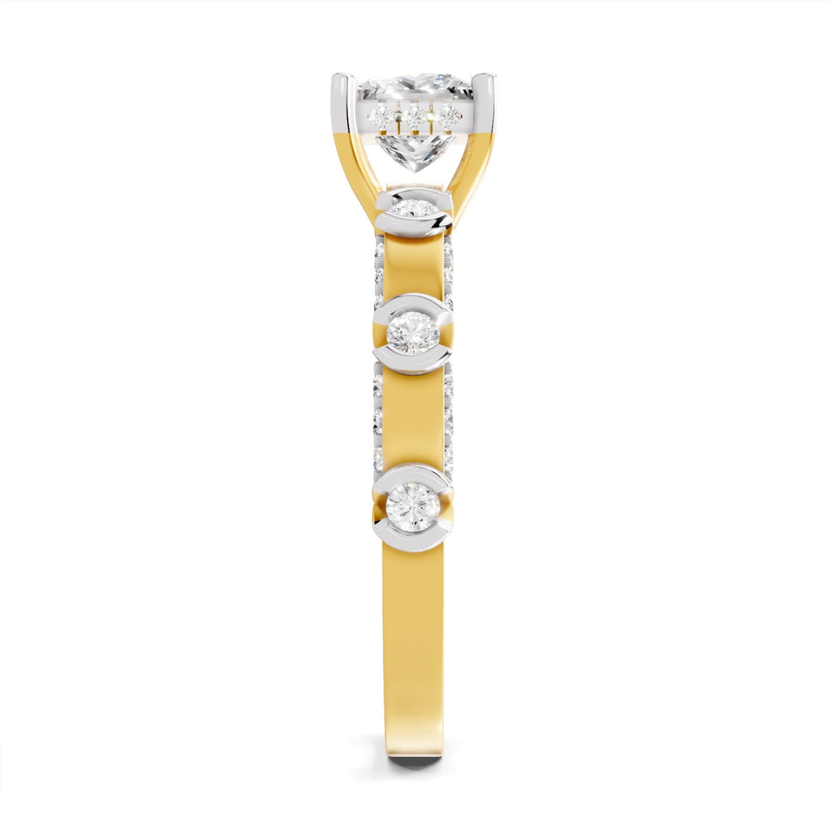 Ethereal Princess-Cut Solitaire Diamond Ring