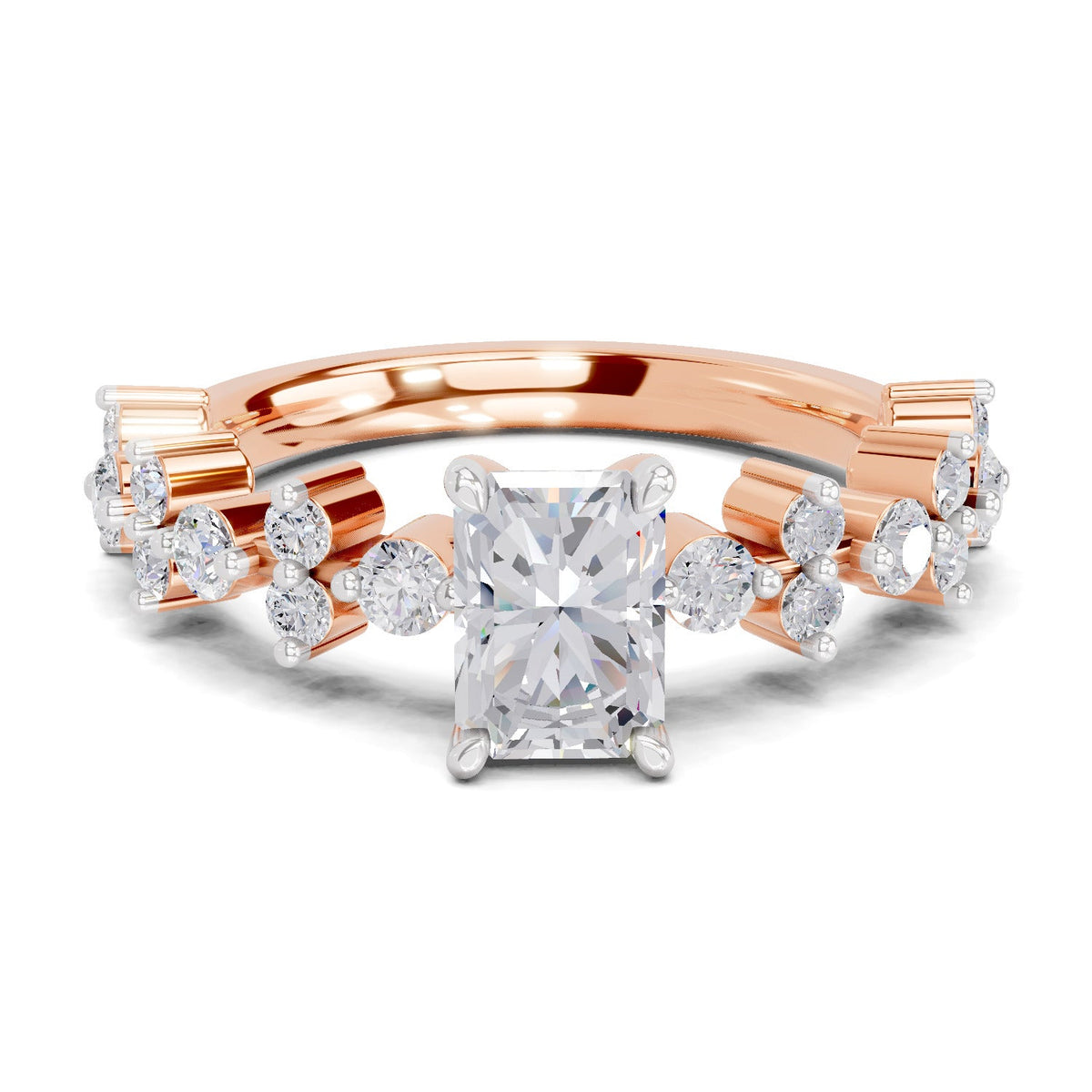 Elegant Emerald-Cut Solitaire Diamond Ring