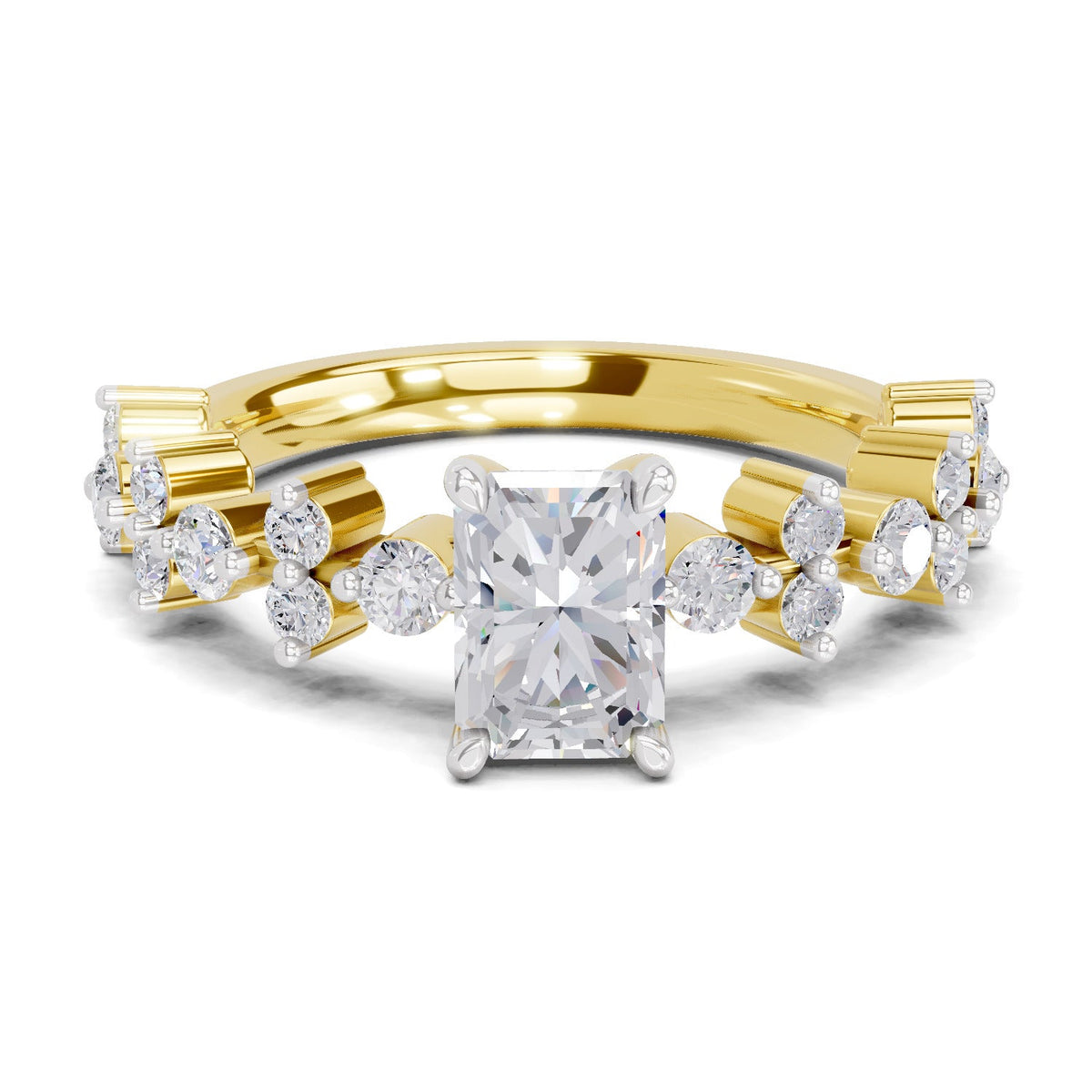 Elegant Emerald-Cut Solitaire Diamond Ring