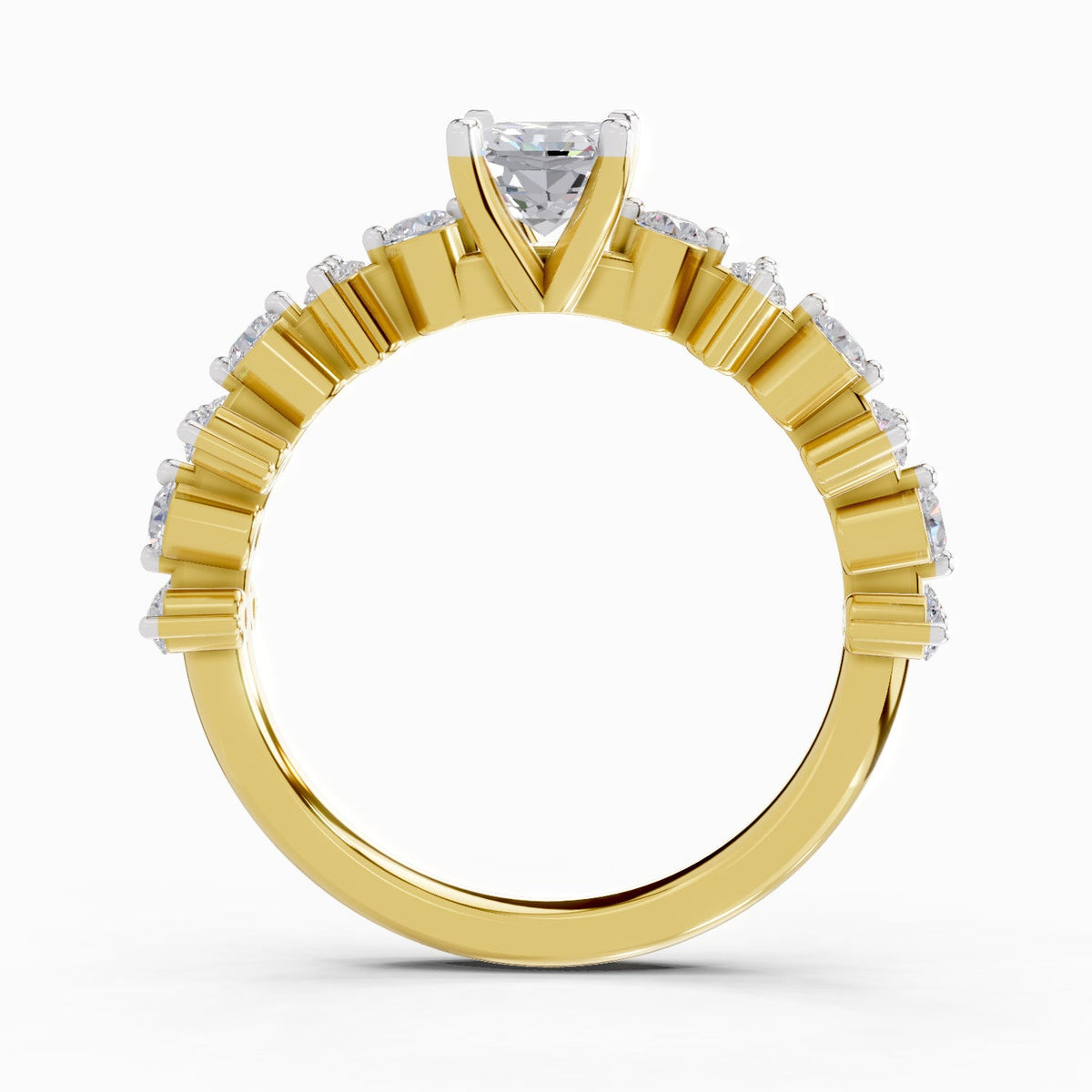 Elegant Emerald-Cut Solitaire Diamond Ring