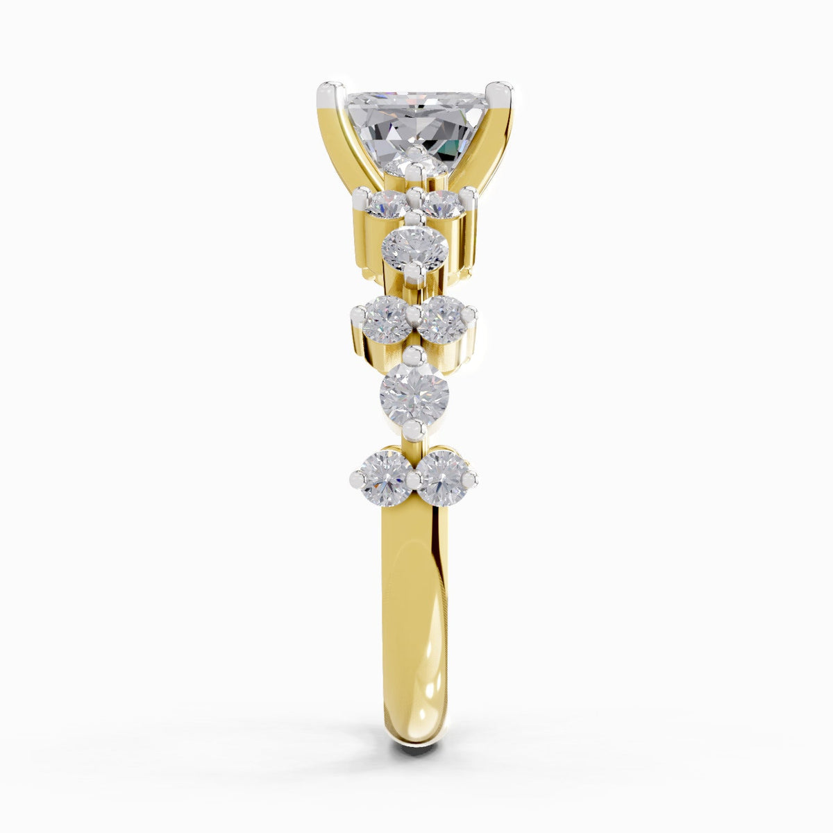 Elegant Emerald-Cut Solitaire Diamond Ring