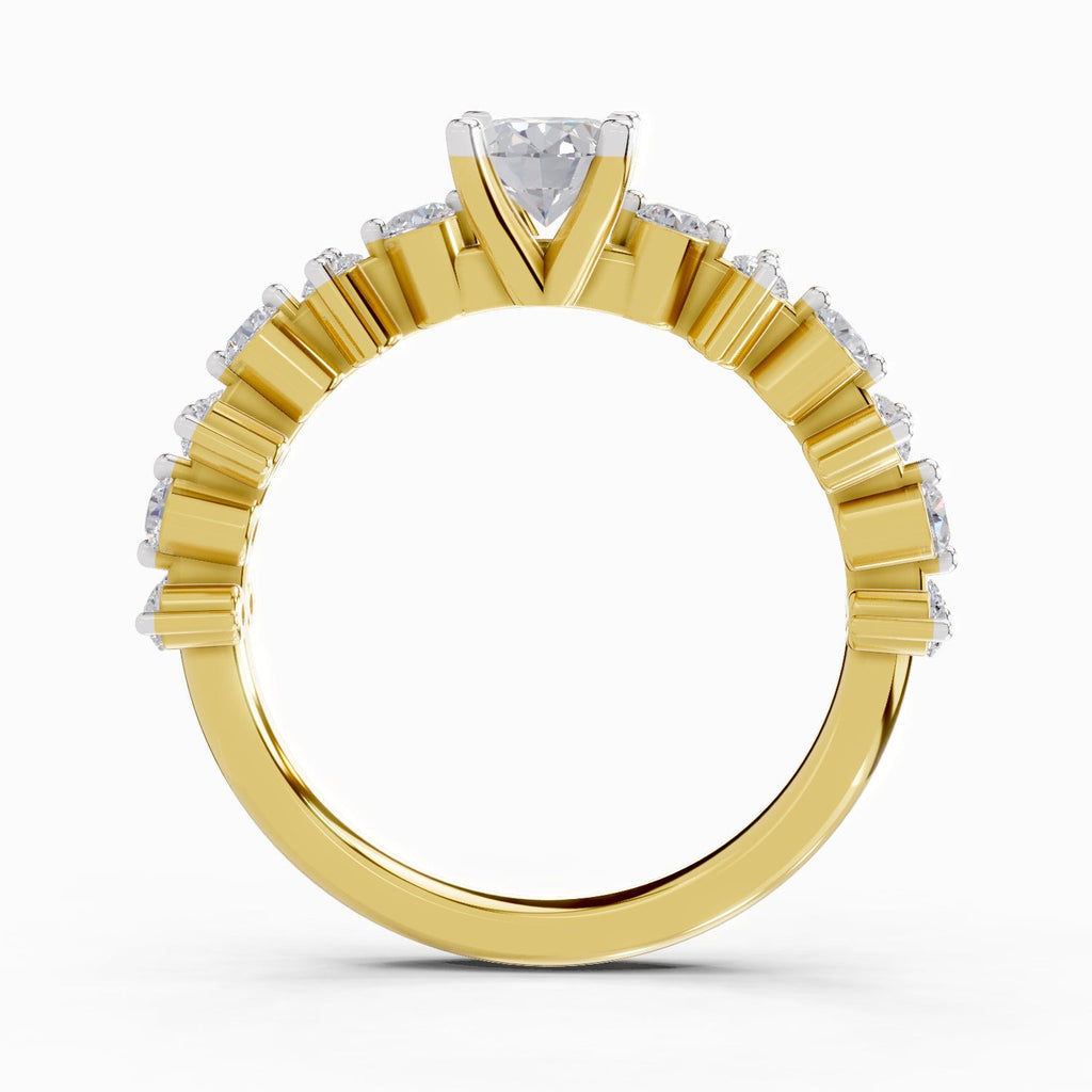 Opulent Oval Solitaire Diamond Ring